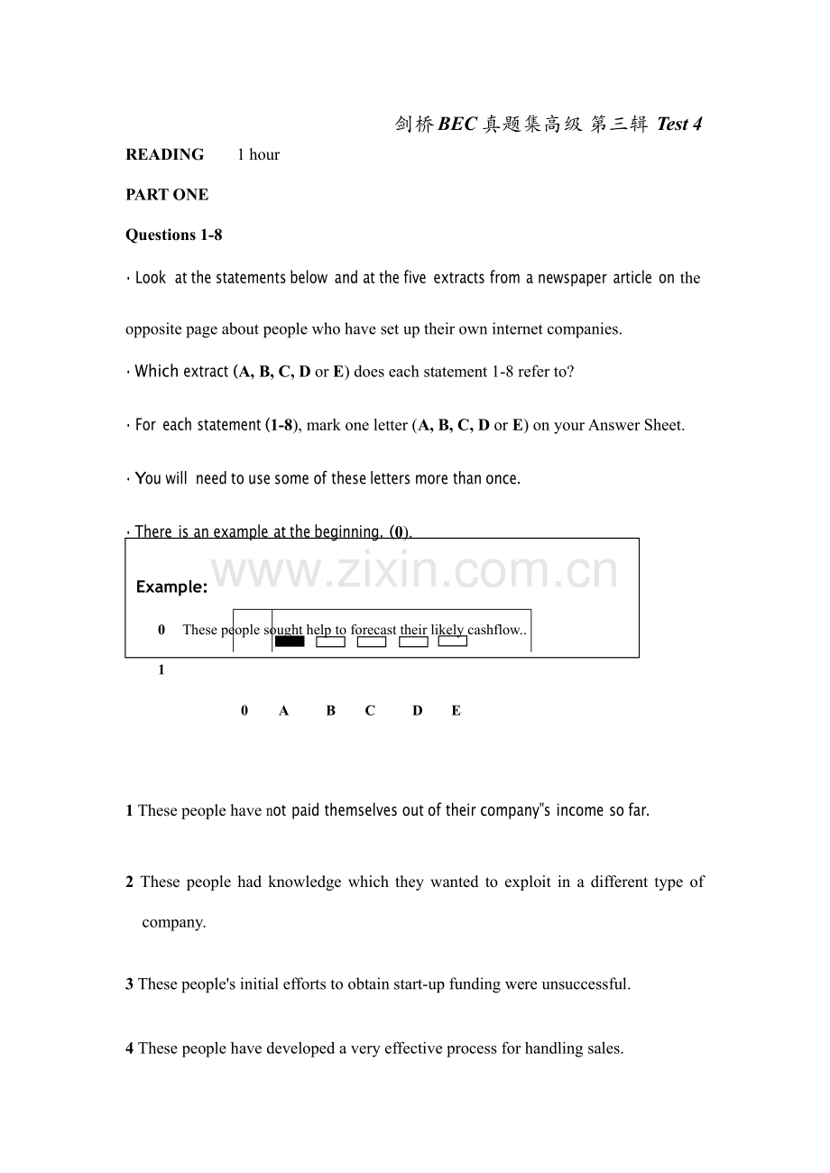 2023年剑桥BEC高级真题第三辑TEST4.doc_第1页