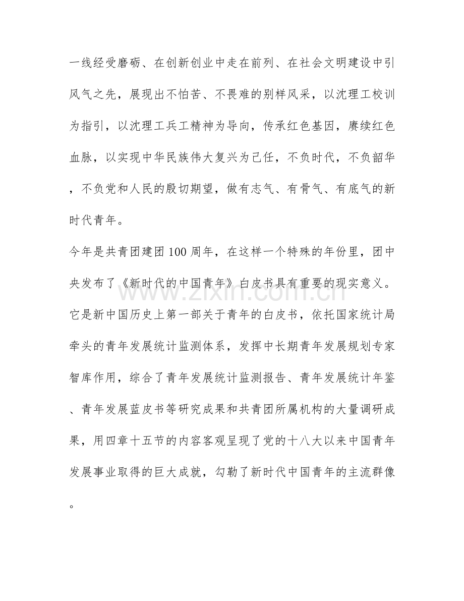 2022新时代的中国青年白皮书读后感心得体会五篇.docx_第2页