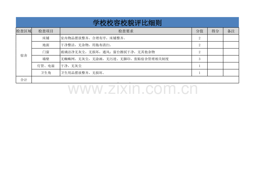 学校卫生检查评分细则表.xlsx_第3页