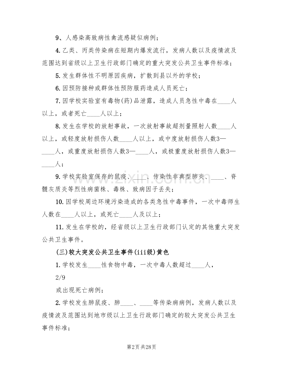 公共卫生突发事件处置应急预案范文(4篇).doc_第2页