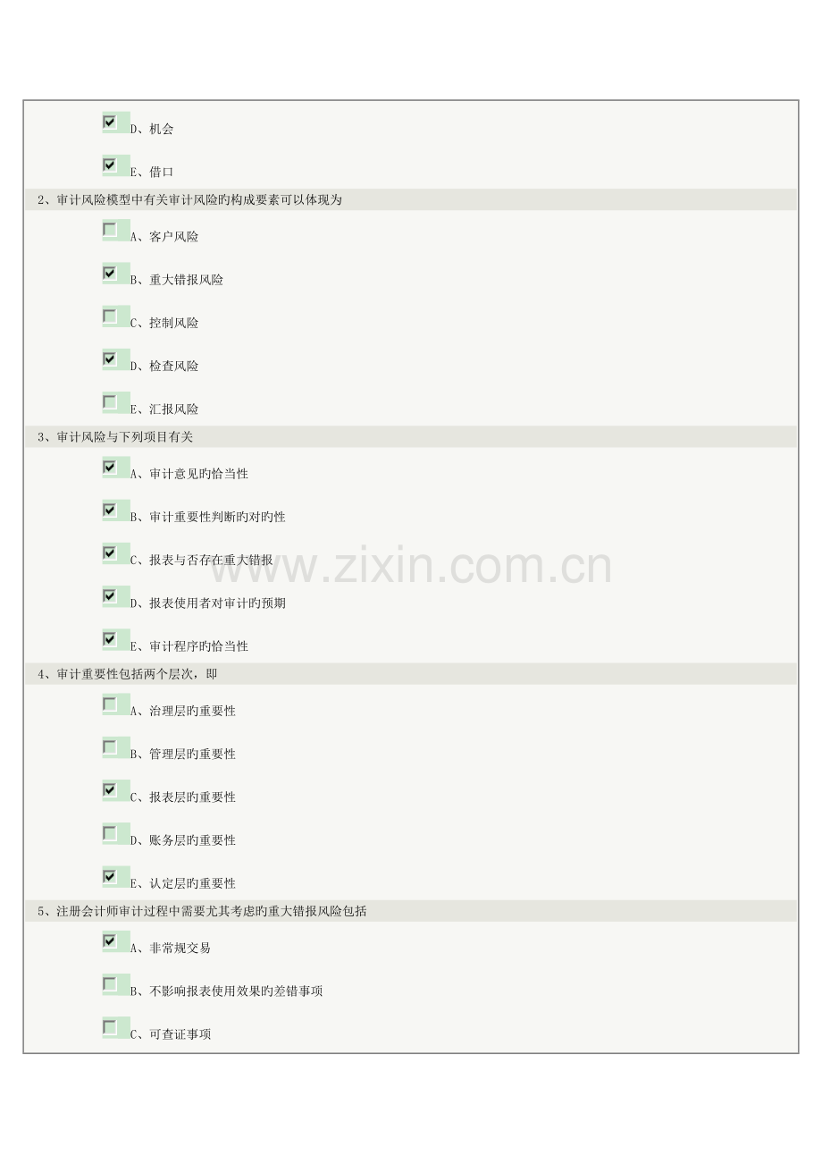 2023年审计学在线测试2.doc_第2页