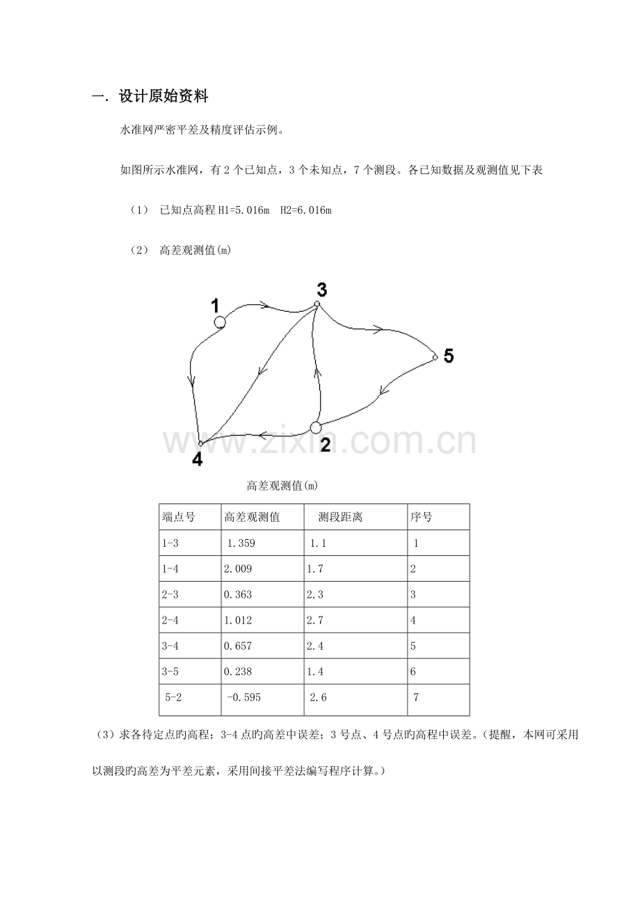 平差课程设计报告.doc_第1页