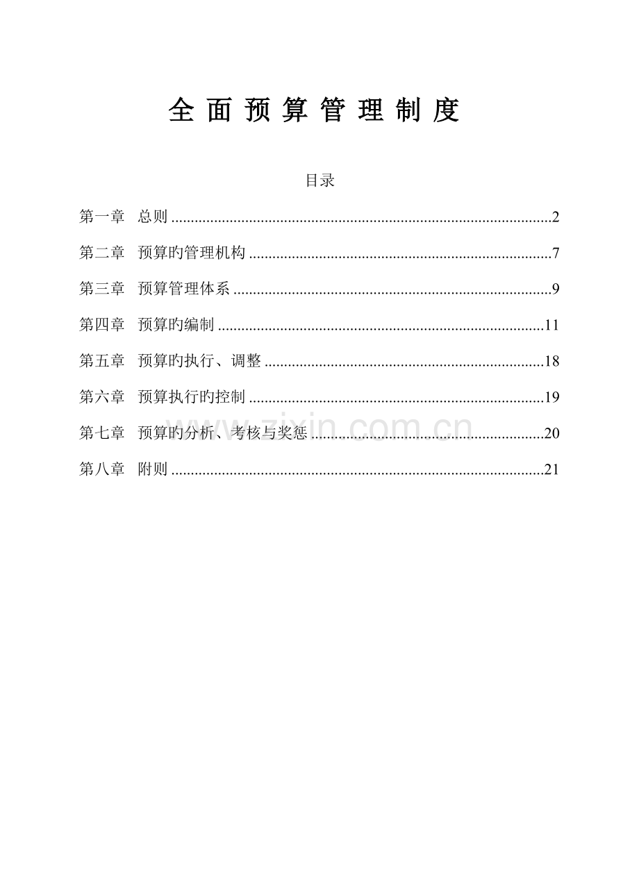 视野分享全面预算管理制度.doc_第1页