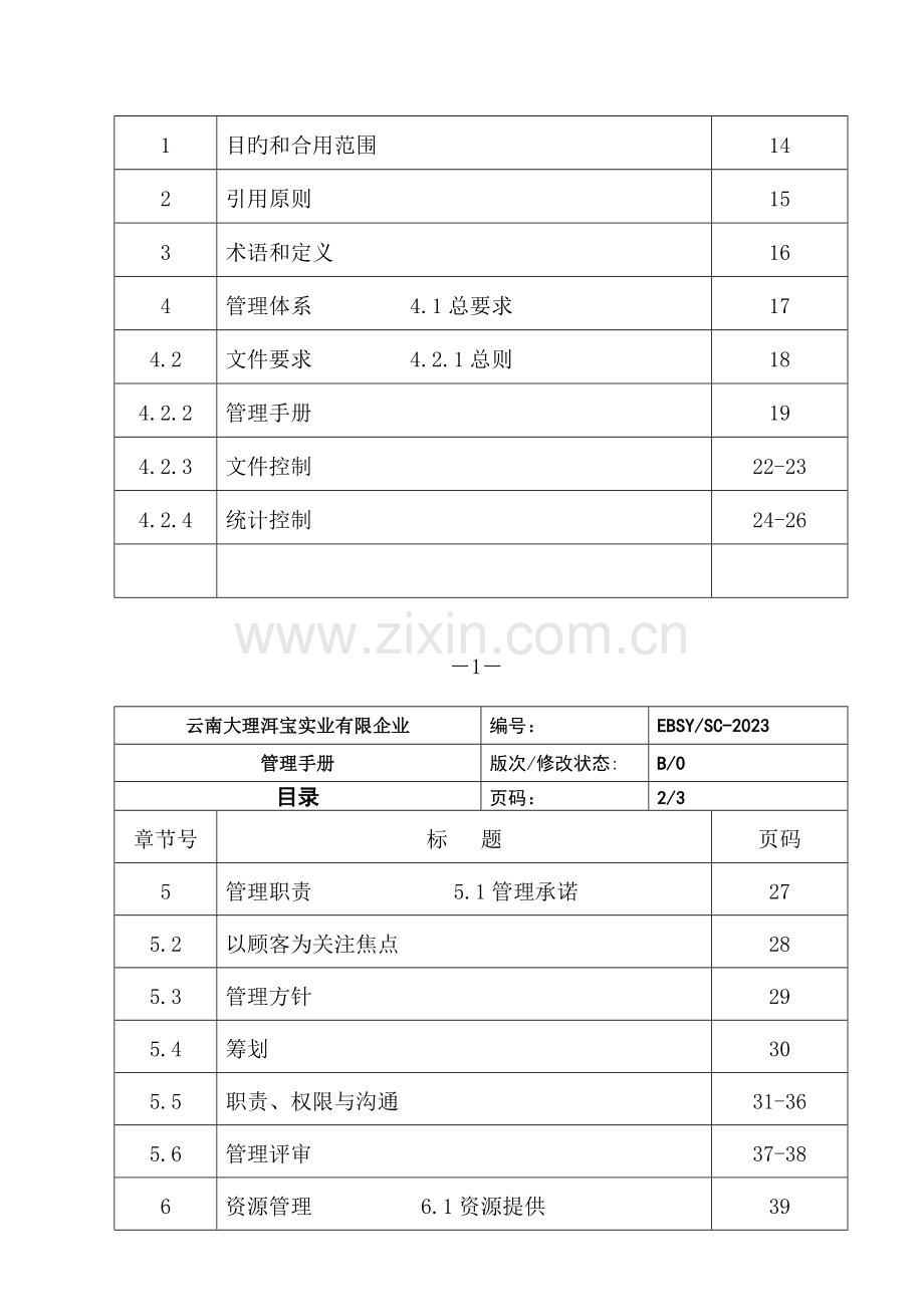 公司洱宝实业质量管理手册.doc_第3页