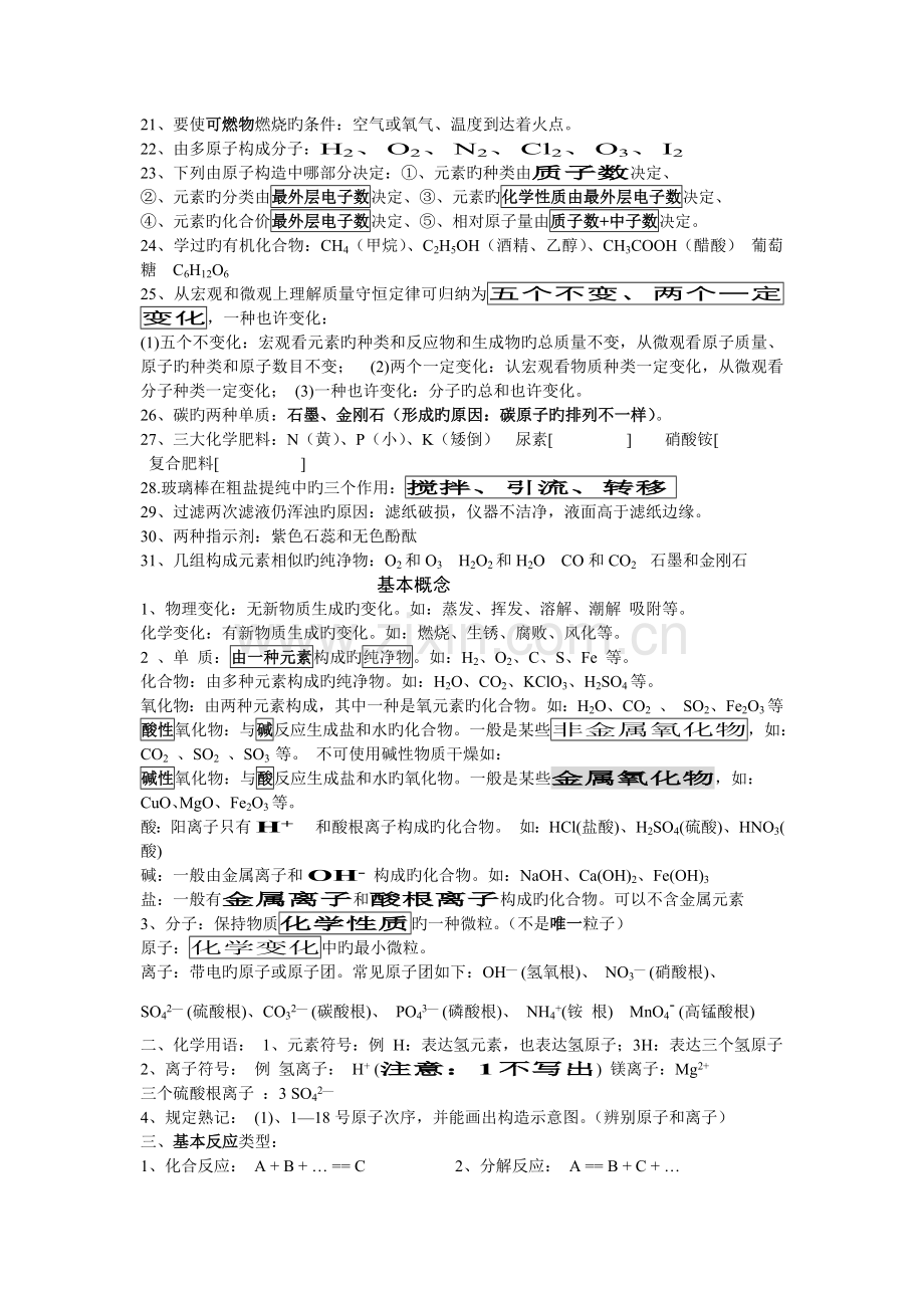 2023年初中化学必背必记知识归纳重新归纳.doc_第2页