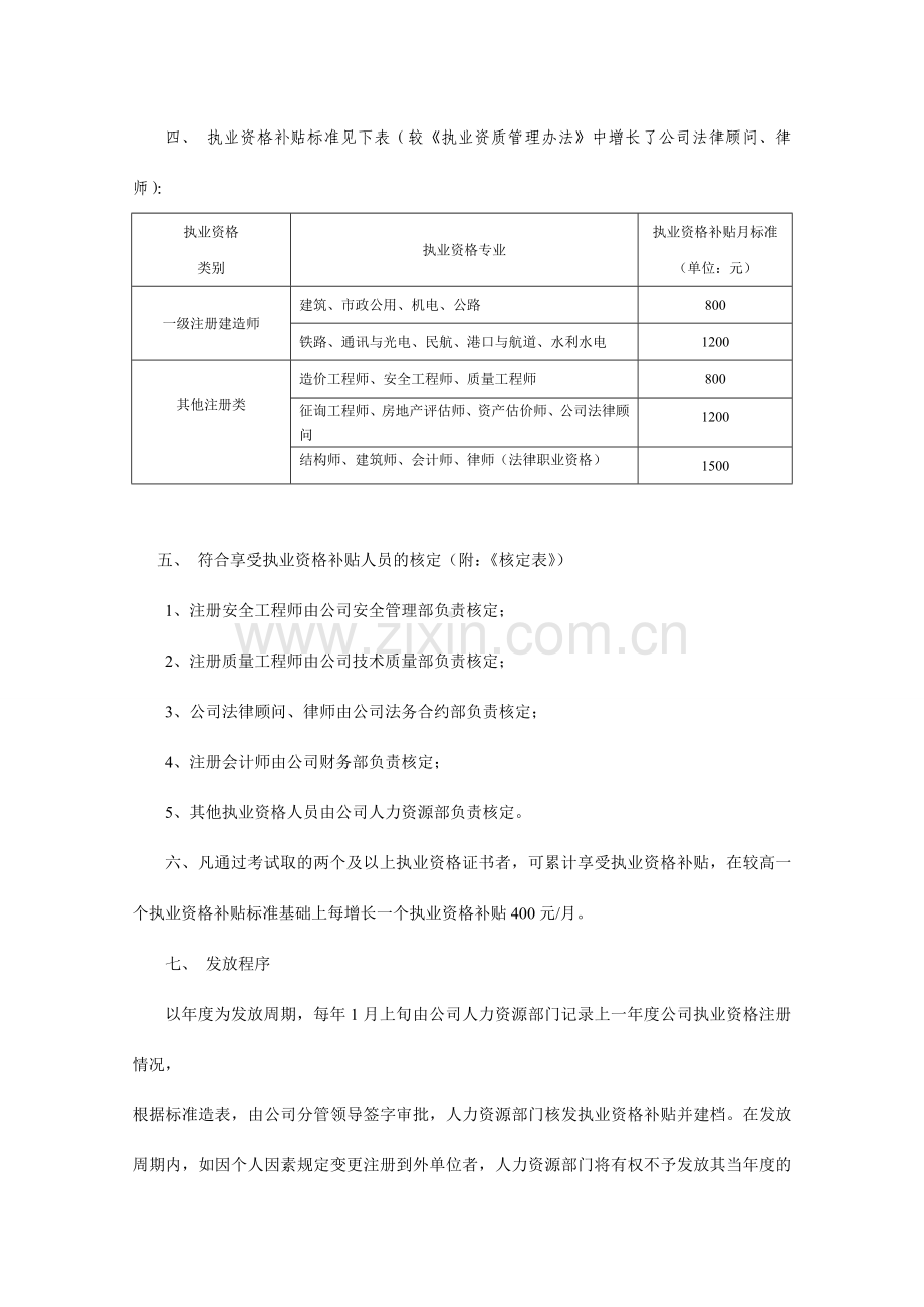 公司职称执业津贴实施细则.doc_第3页