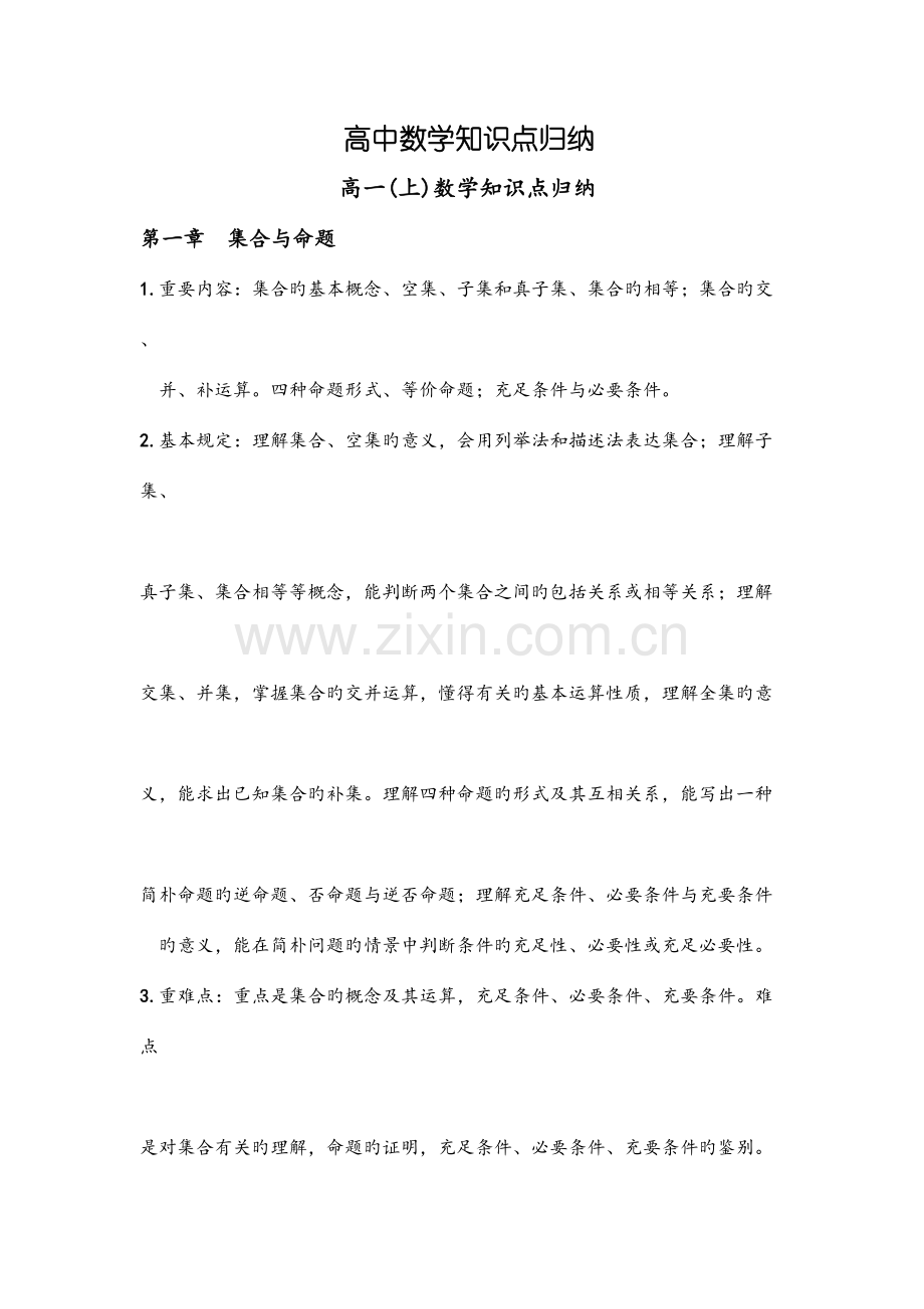 2023年高中数学沪教版知识点归纳.doc_第1页