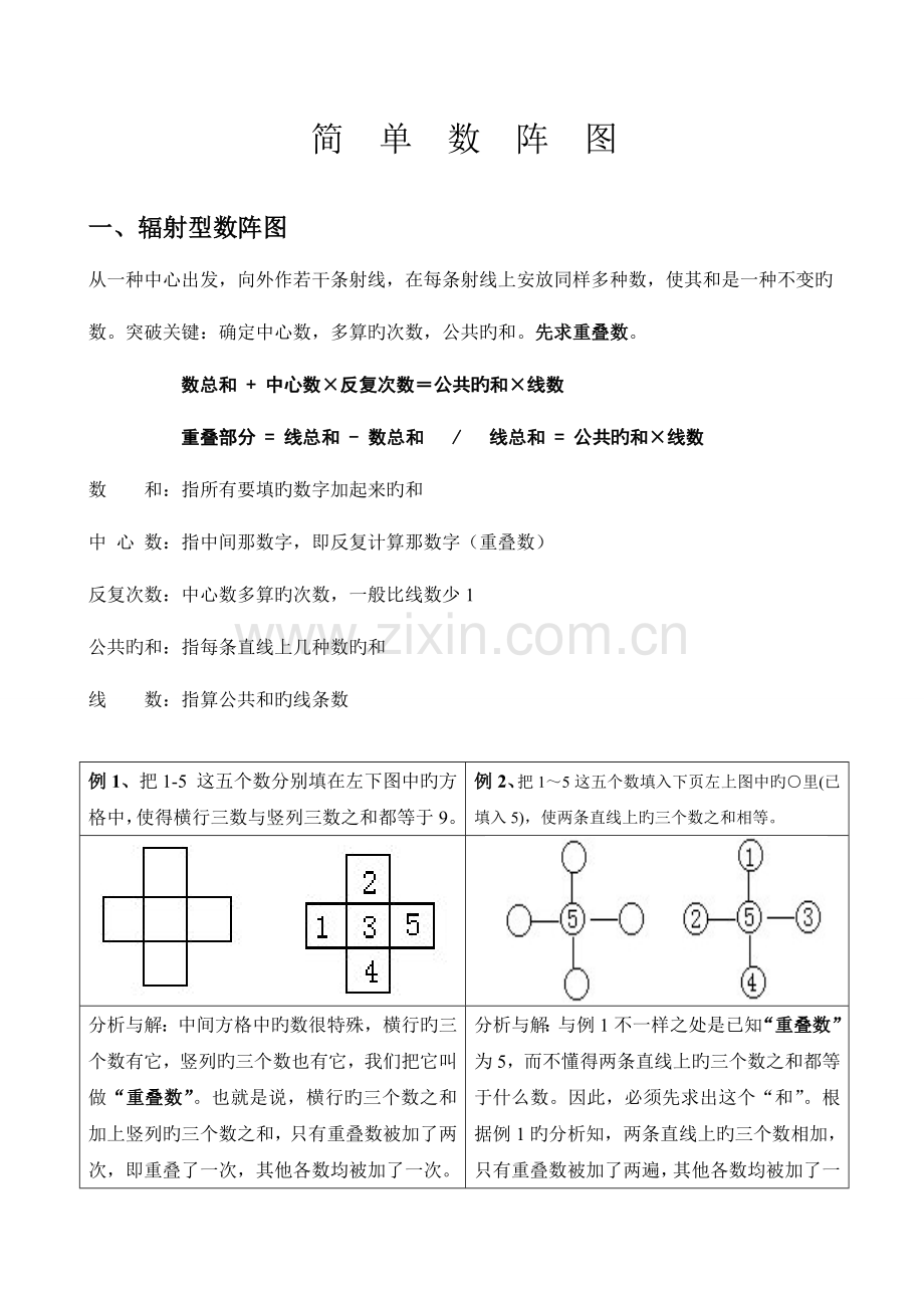 2023年奥数知识点简单数阵图.docx_第1页