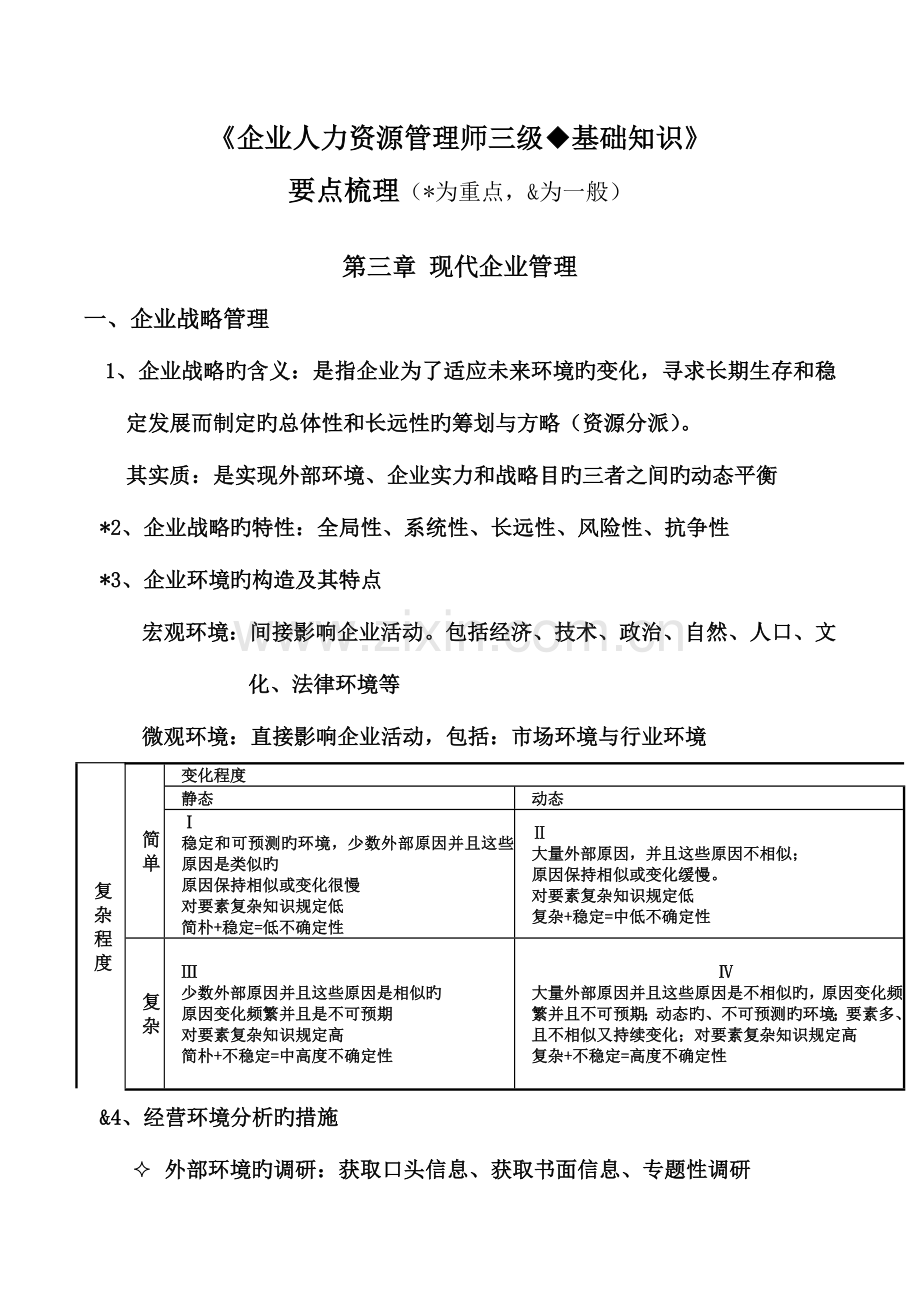 2023年现代企业管理要点知识.doc_第1页