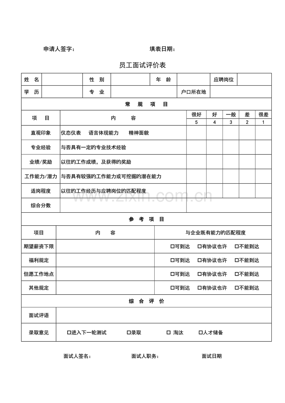 2023年面试人员简历填写模板.doc_第2页