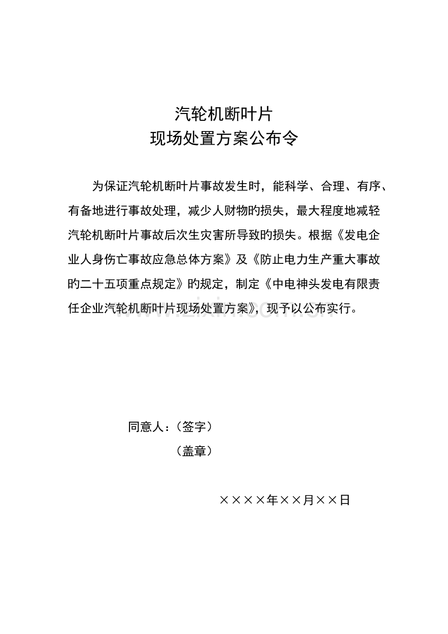 汽轮机断叶片事故现场处置方案.doc_第2页