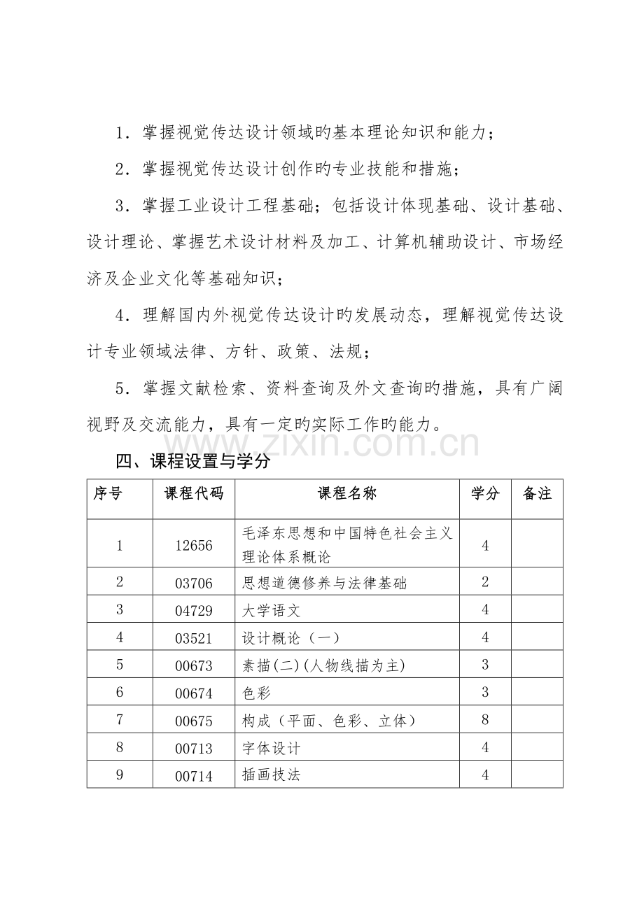 2023年高等教育自学考试视觉传达设计专业吉林省教育考试院.doc_第3页