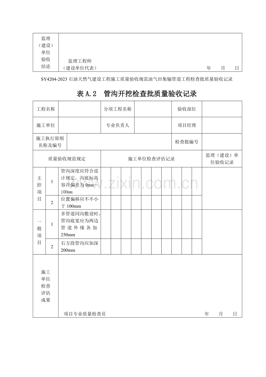 石油天然气建设工程施工质量验收规范油气田集输管道工程表格.doc_第3页