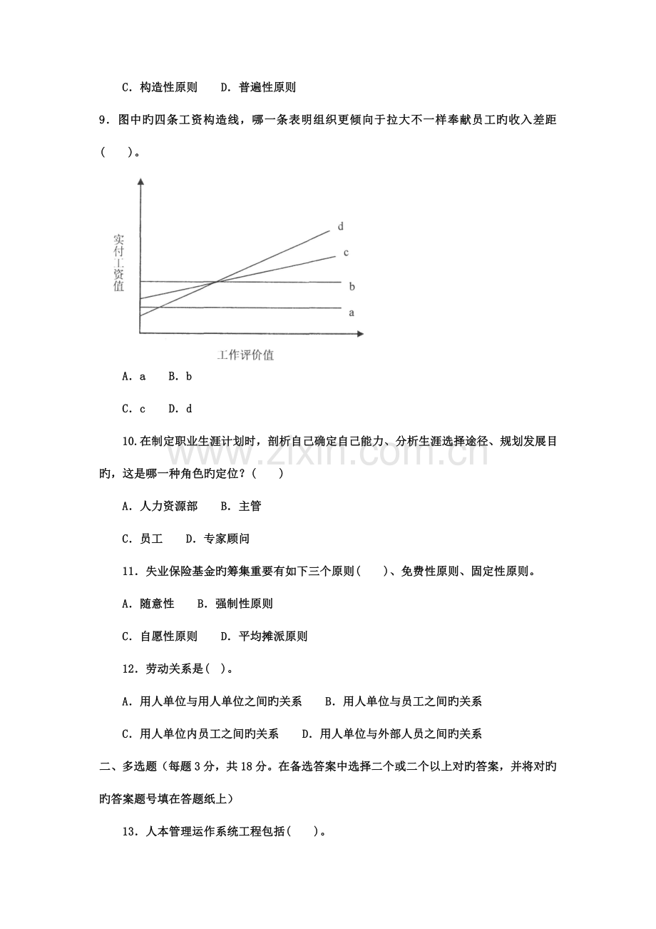 2023年电大专科工商管理人力资源管理试题及答案好.doc_第3页