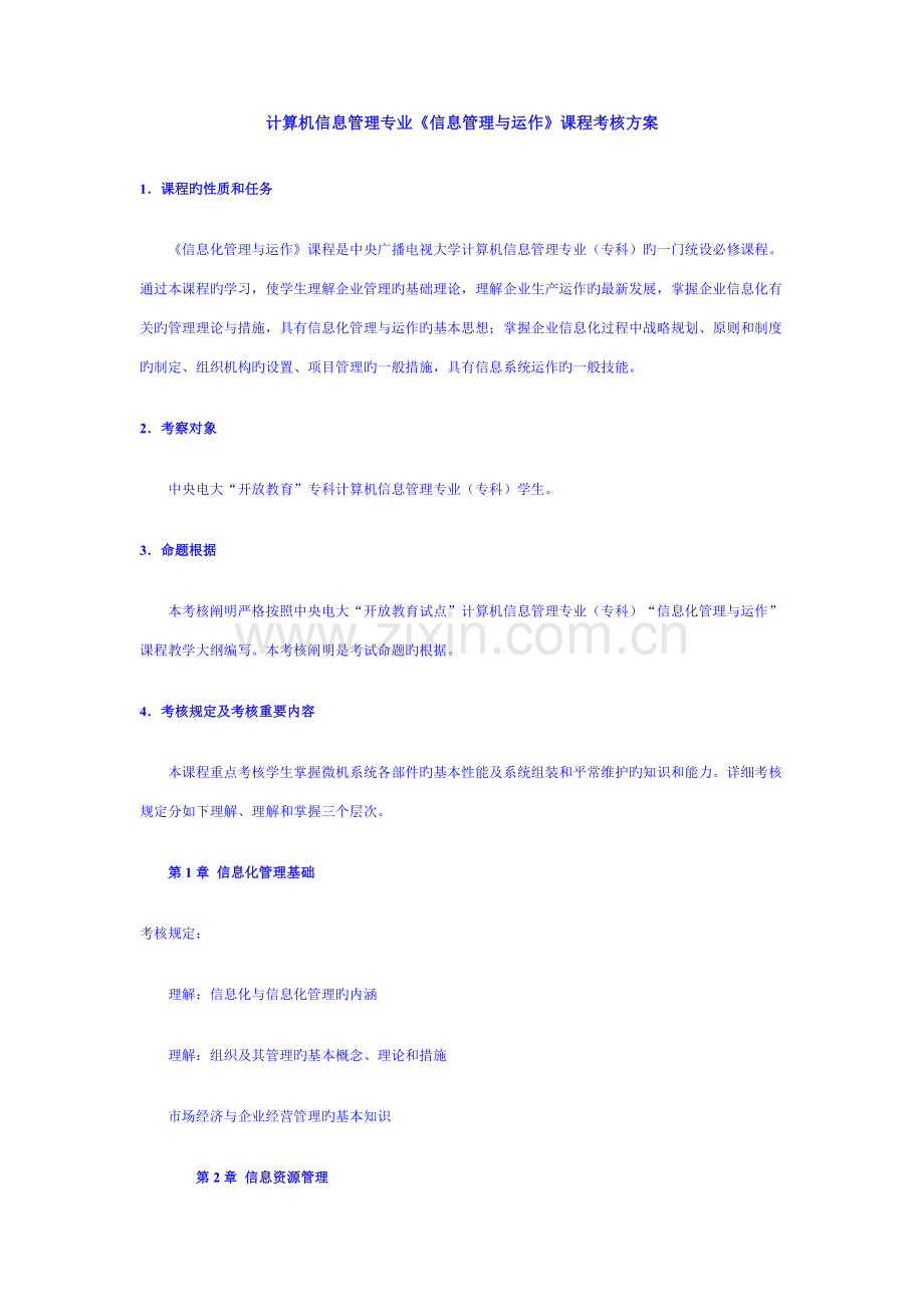 2023年信息化管理与运作考核方案.doc_第1页