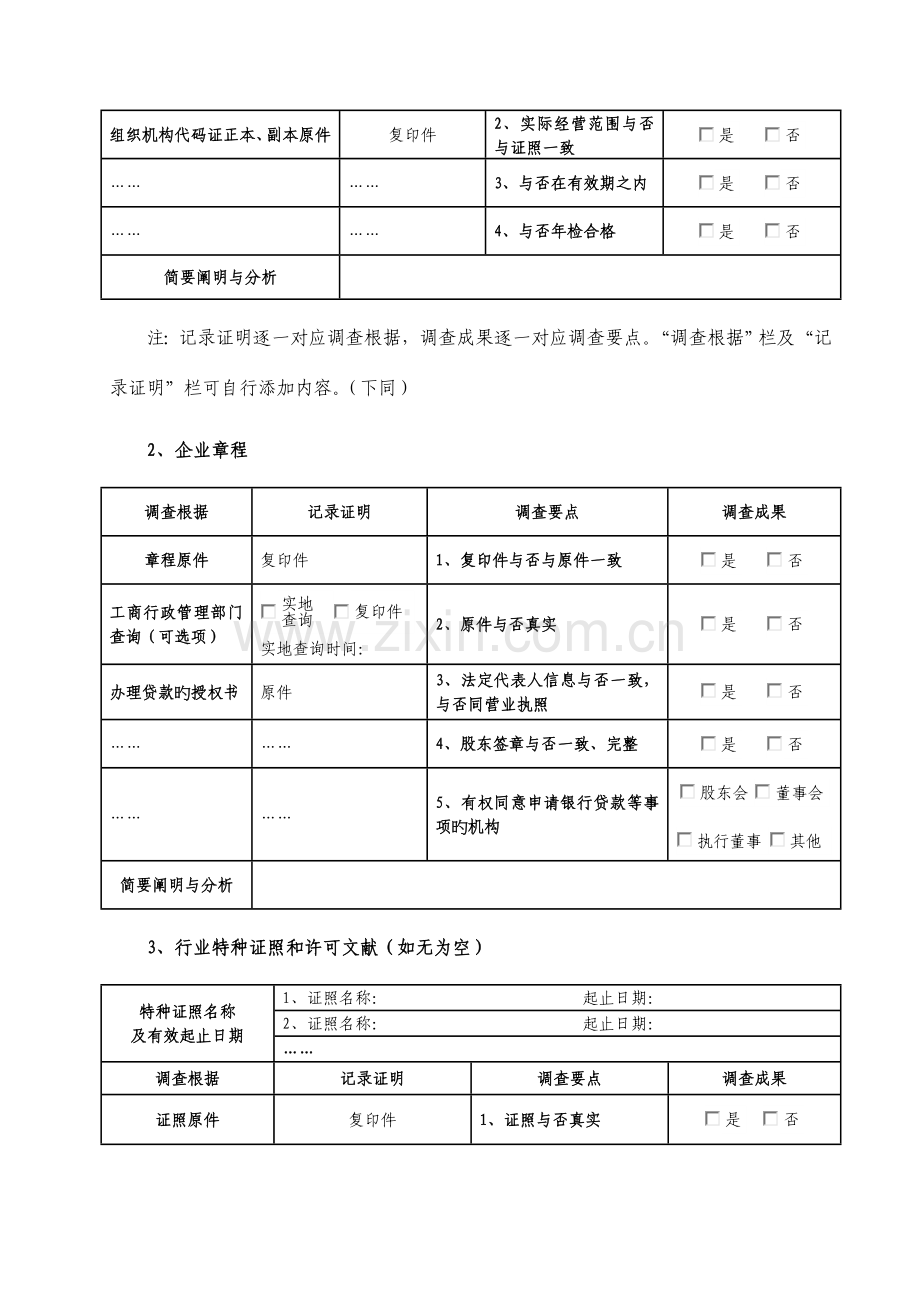 银行小企业授信调查报告模板.doc_第3页