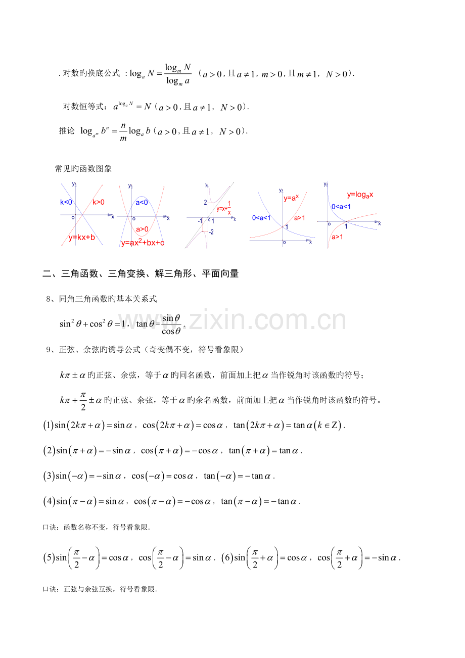 2023年高中数学公式及知识点总结大全精华版.doc_第3页