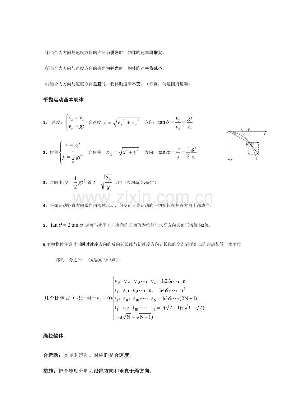 2023年曲线运动万有引力定律知识点总结.doc_第2页