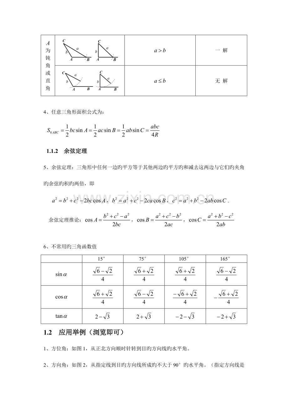 2023年高中数学必修五知识点整理经典版.doc_第2页