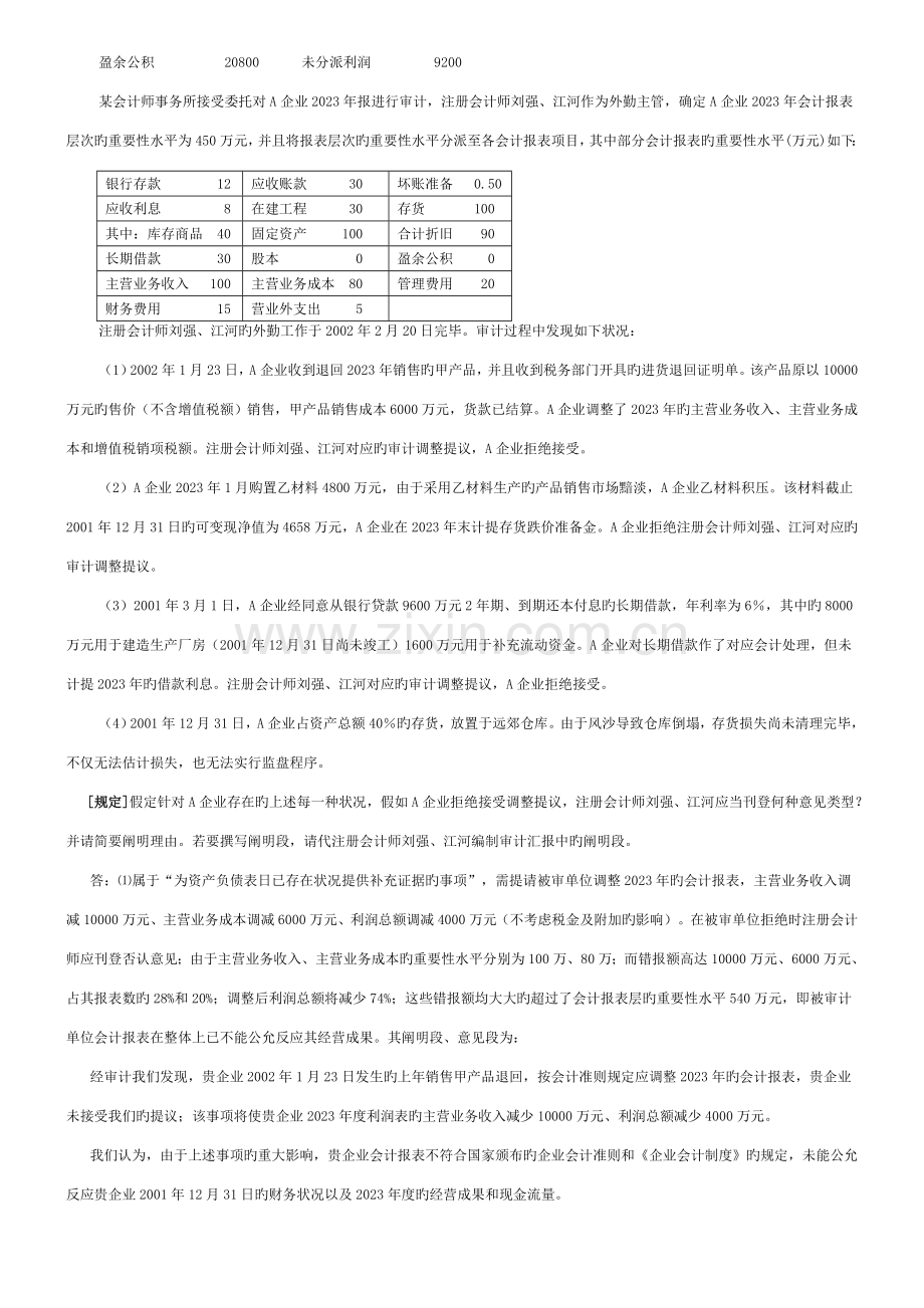 2023年审计案例研究综合案例分析题.doc_第3页