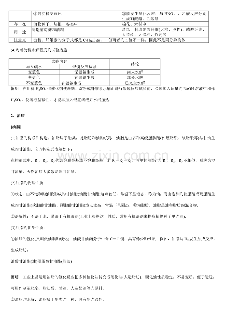 2023年高中化学知识点糖类油脂蛋白质.doc_第3页