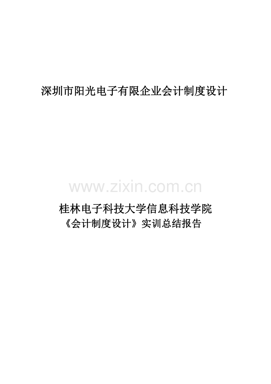 阳光电子有限公司会计制度设计.doc_第1页