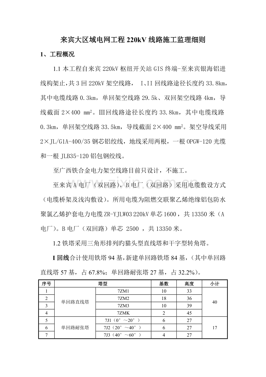 电网工程线路施工监理细则.doc_第1页