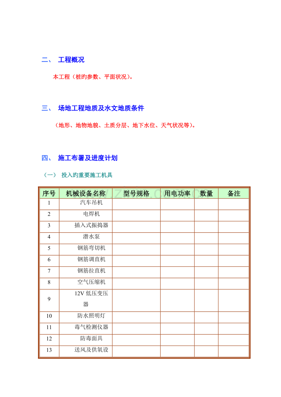 人工挖孔桩基础施工方案格式.doc_第2页