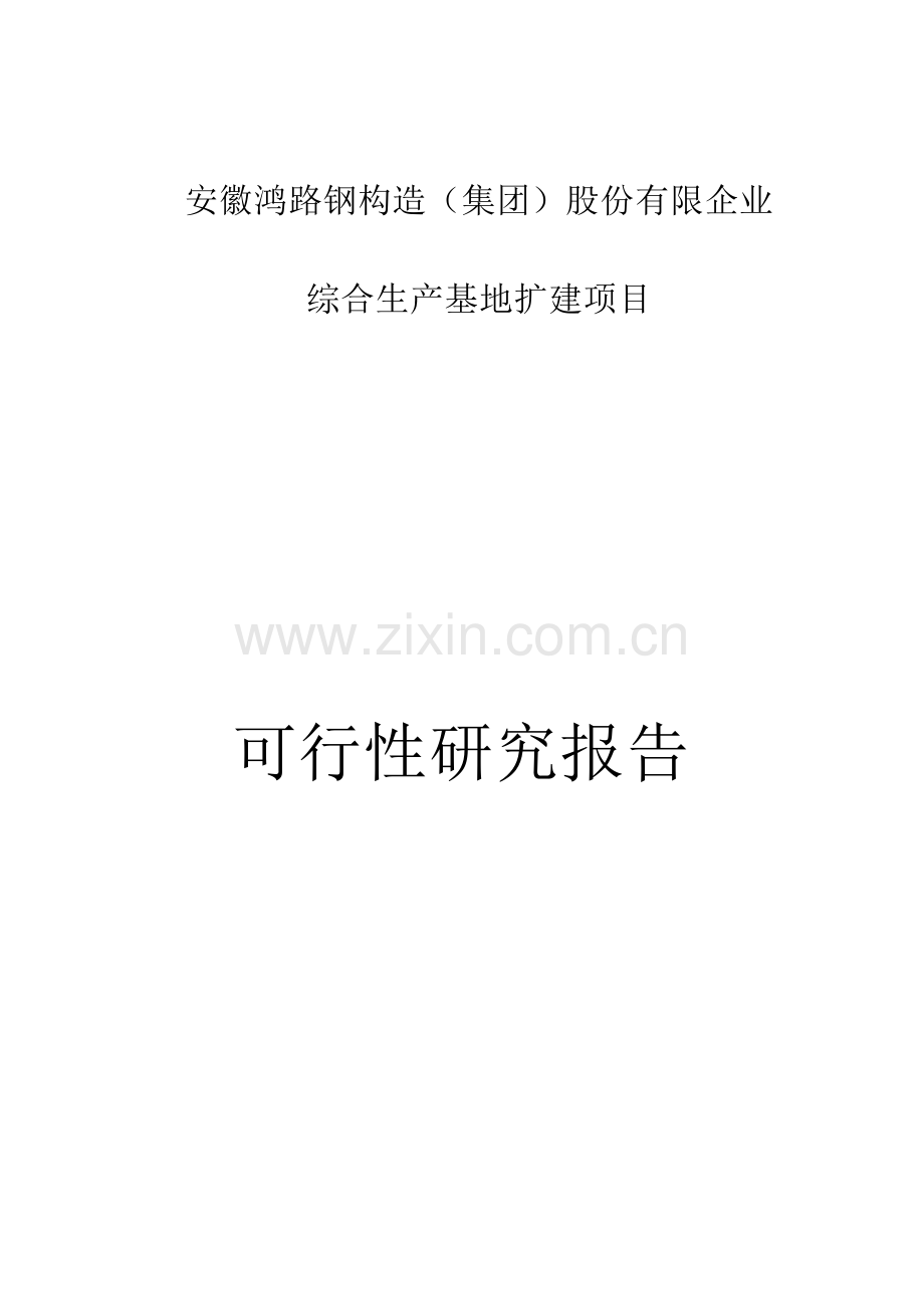 公司综合生产基地扩建项目可行性研究报告.docx_第1页