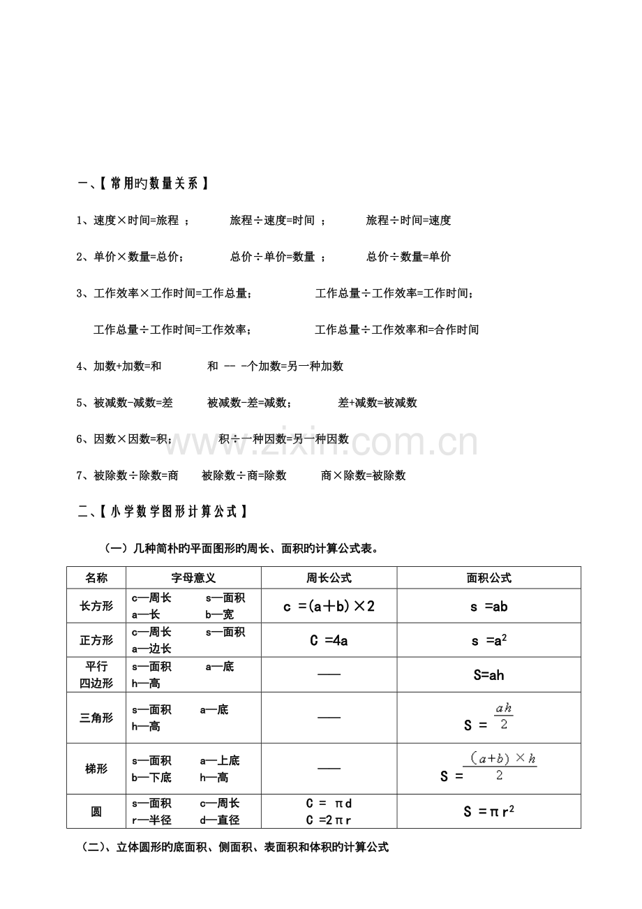 2023年新课标苏教版小学六年级下册数学毕业总复习知识点概括归纳.doc_第2页