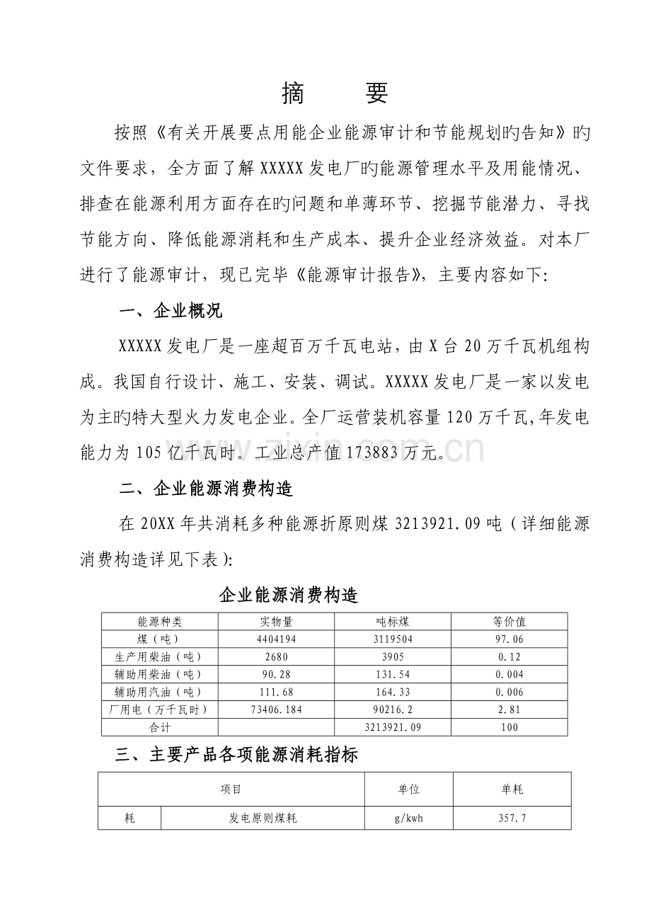 发电厂能源审计报告案例.doc_第2页