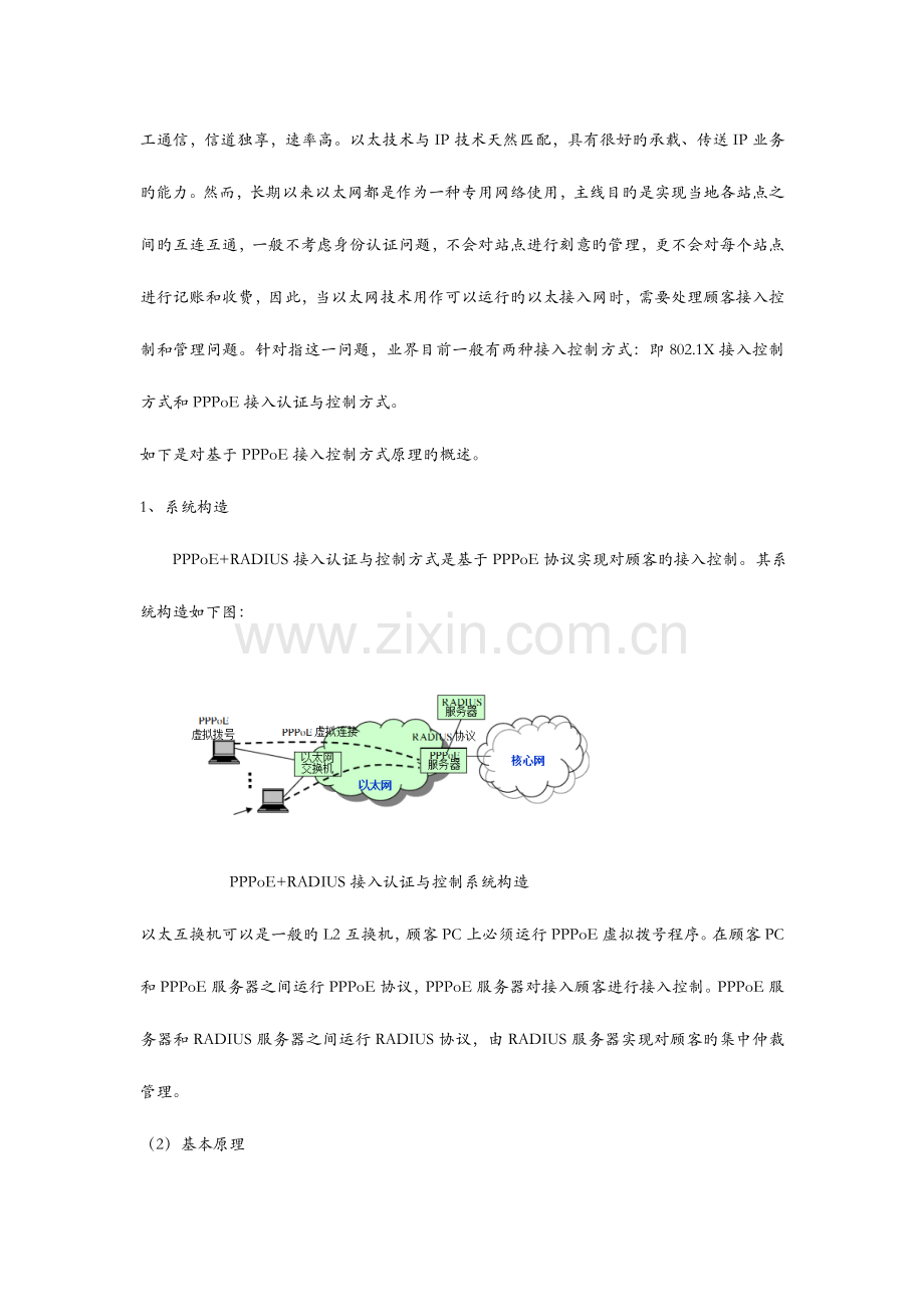 2023年电子科大接入网技术基于PPPoE控制的LAN接入实验报告.doc_第2页