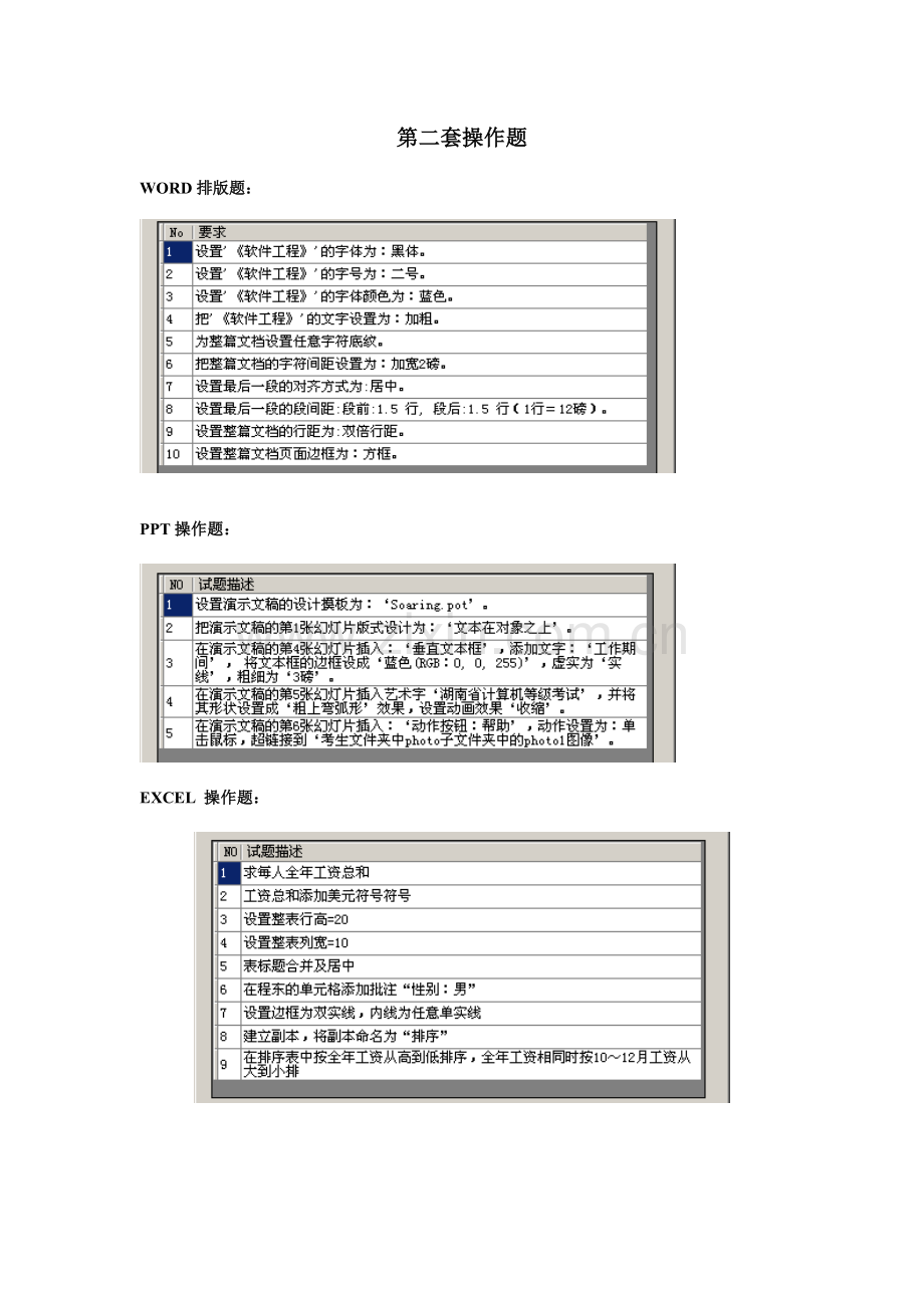 2023年湖南省计算机水平考试二级C语l言培训OFFICE操作题.doc_第2页