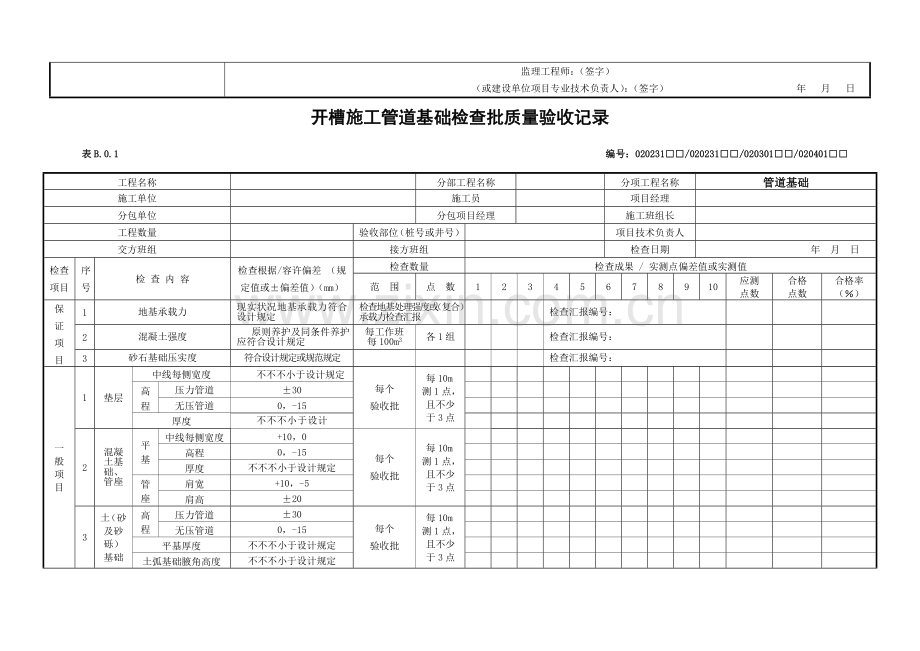 市政工程资料检验批新表格资料必备.doc_第3页