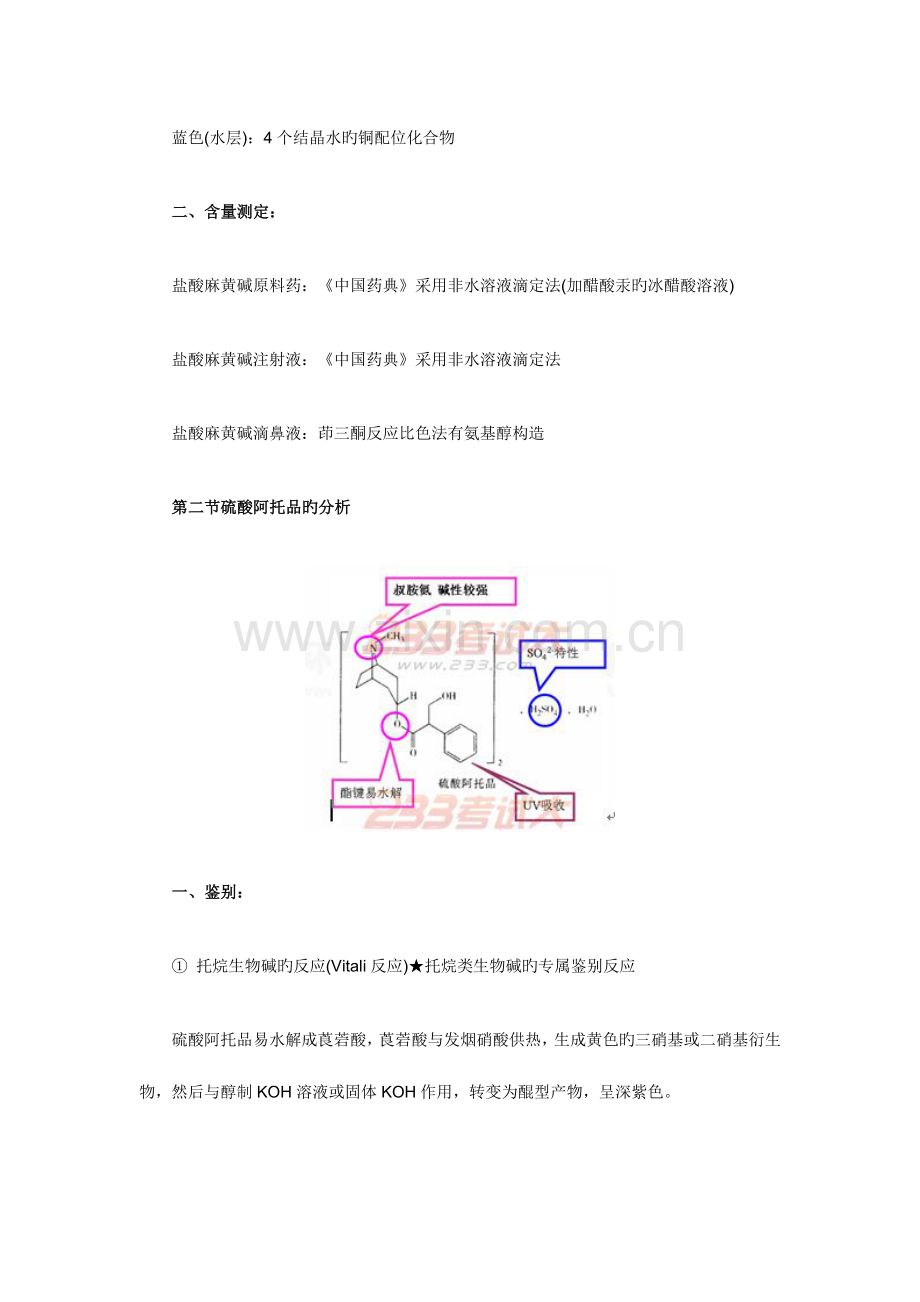 2023年执业药师药学专业知识药物分析部分教材考点第十三章.doc_第2页