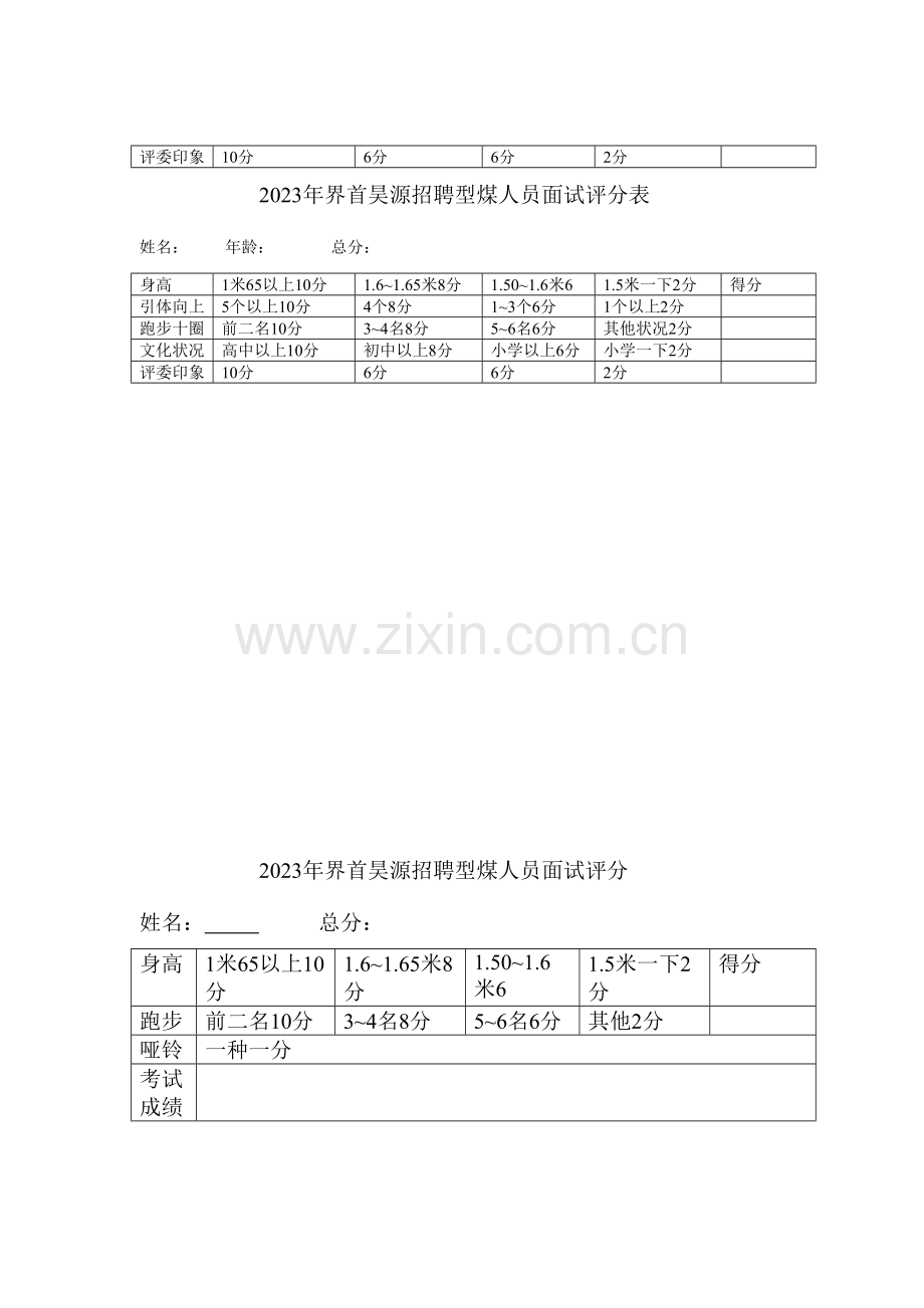 2023年调度员面试评分表.doc_第3页