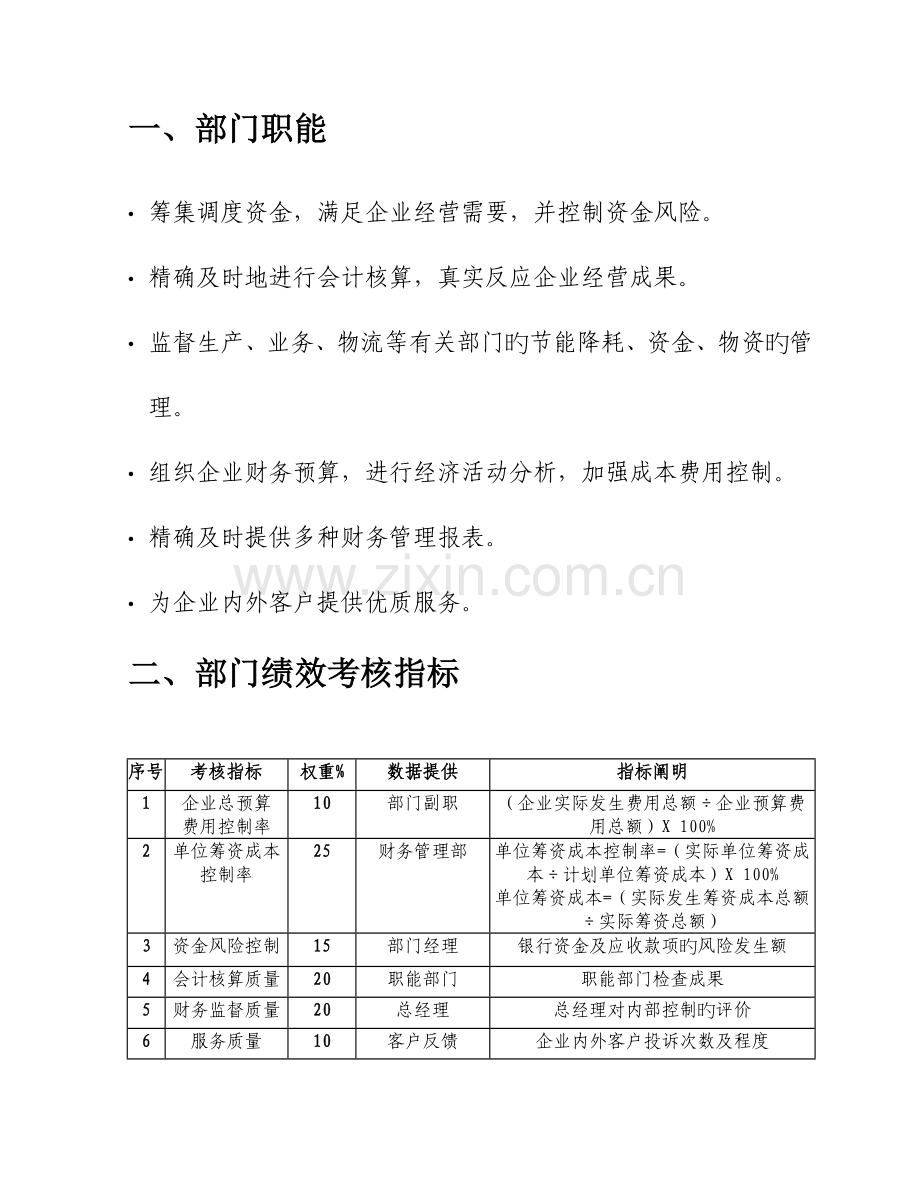 财务部绩效考核指标绝对有用处详解.doc_第2页