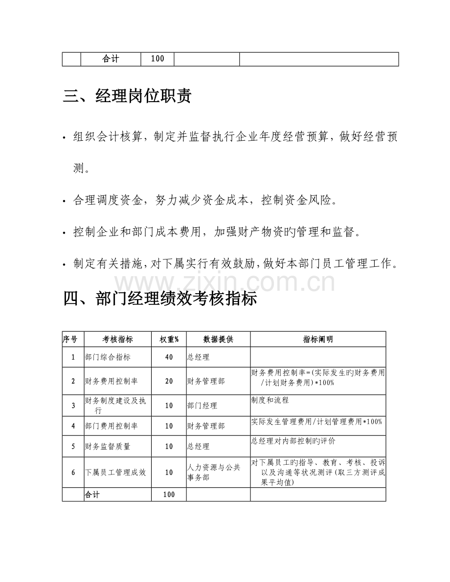 财务部绩效考核指标绝对有用处详解.doc_第3页