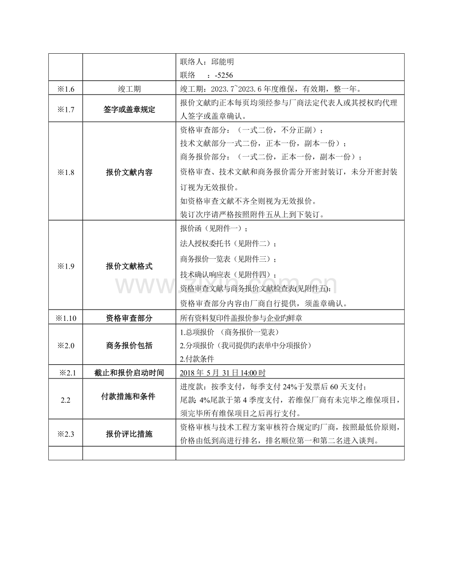 消防维保工程竞争性采购封闭式报价邀请函.doc_第2页