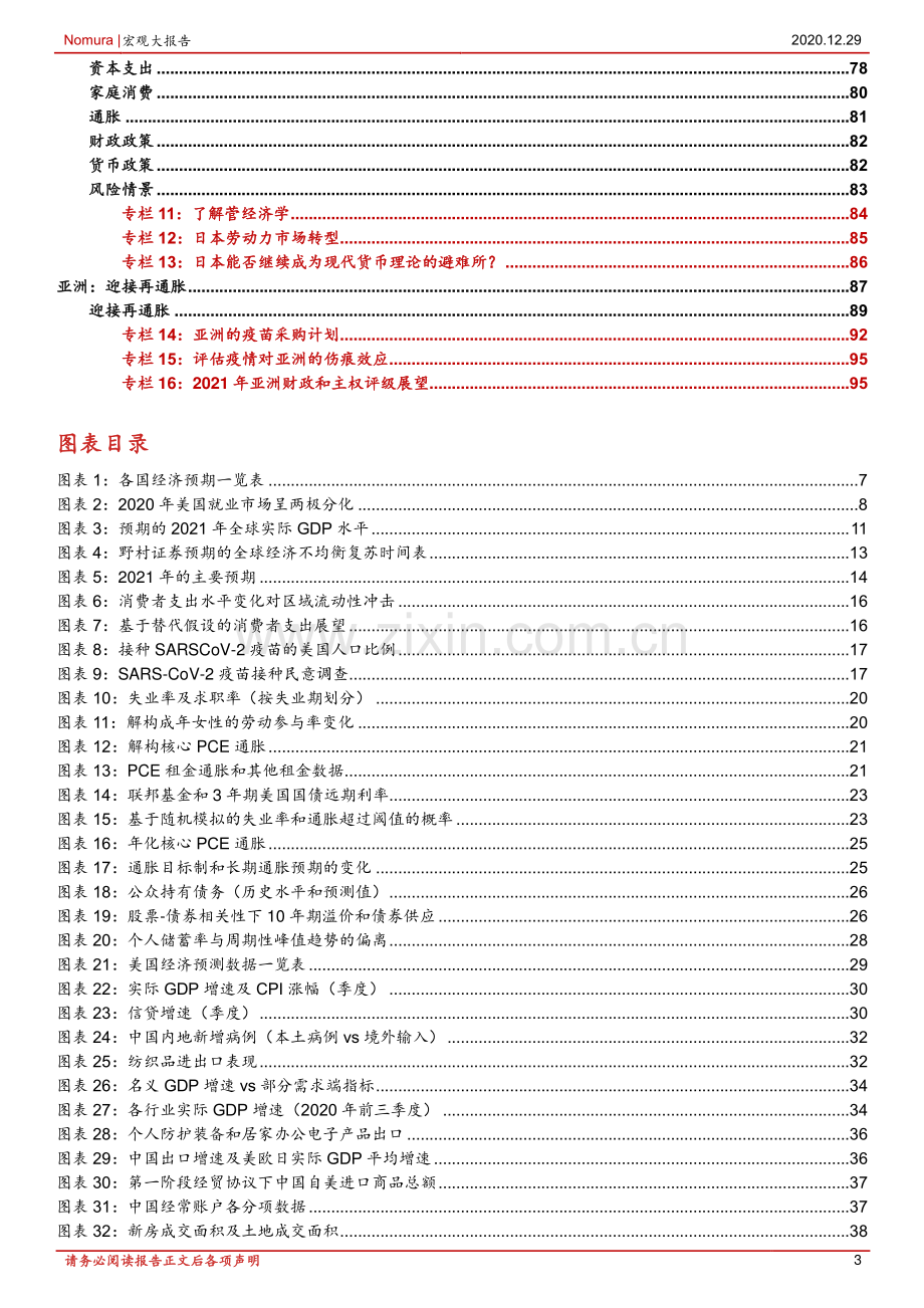 2021年全球经济展望：不均衡复苏格局逐渐成型.pdf_第3页