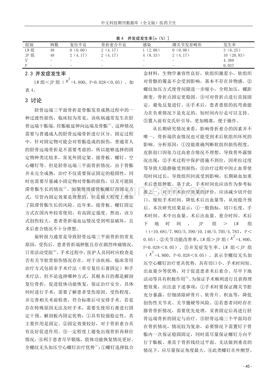 全螺纹无头加压空心螺钉修复胫骨远端三平面骨折的临床效果.pdf_第3页