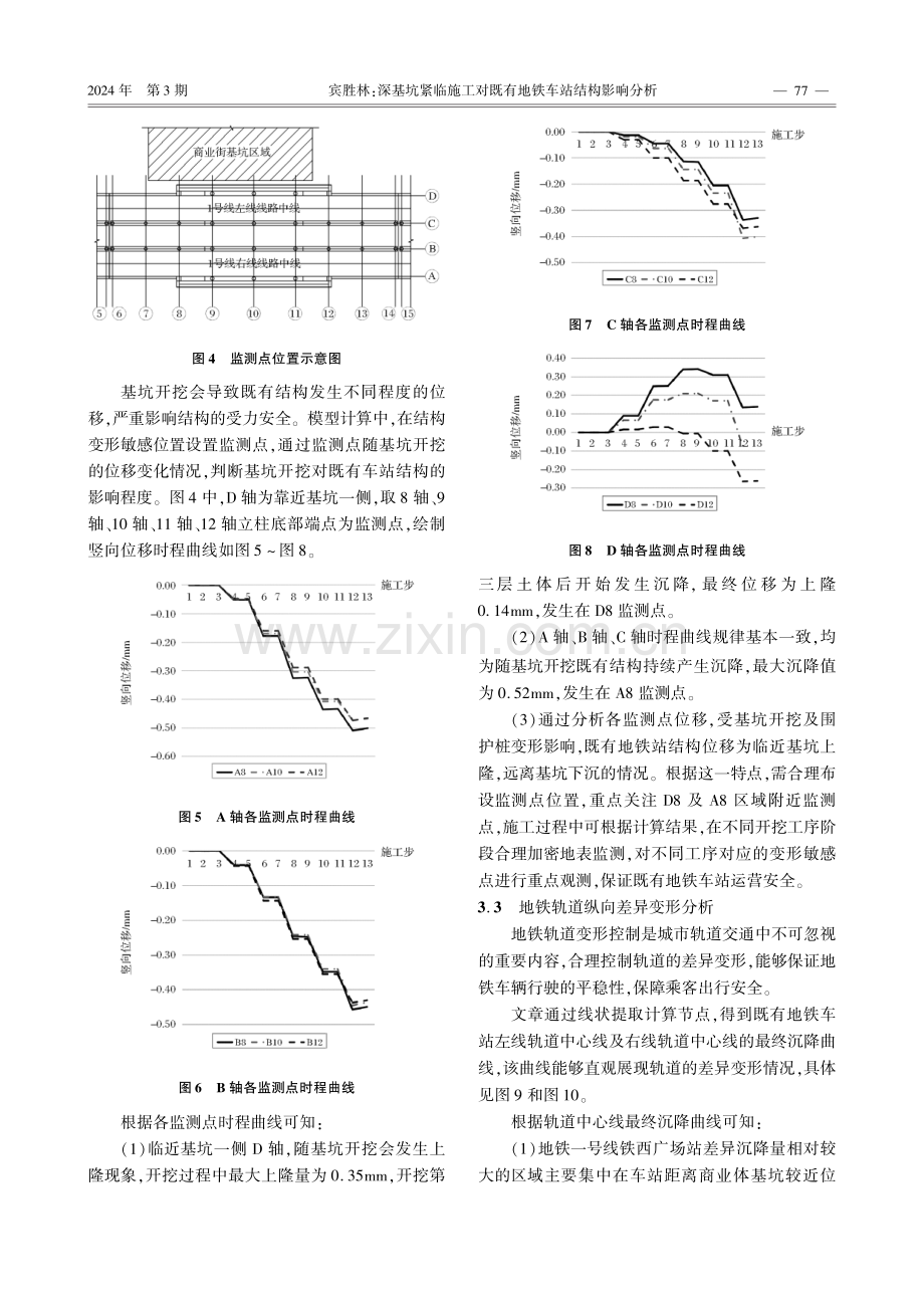 深基坑紧临施工对既有地铁车站结构影响分析.pdf_第3页