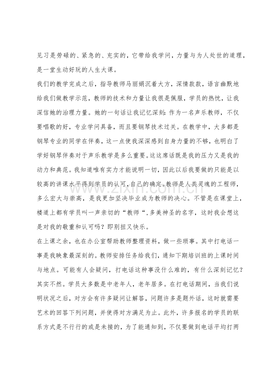 音乐教师见习报告精选范文.docx_第2页