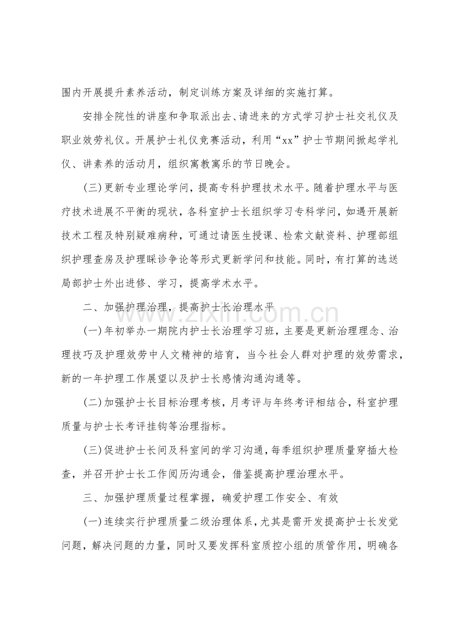 医院护士长工作计划精辟合集.docx_第2页