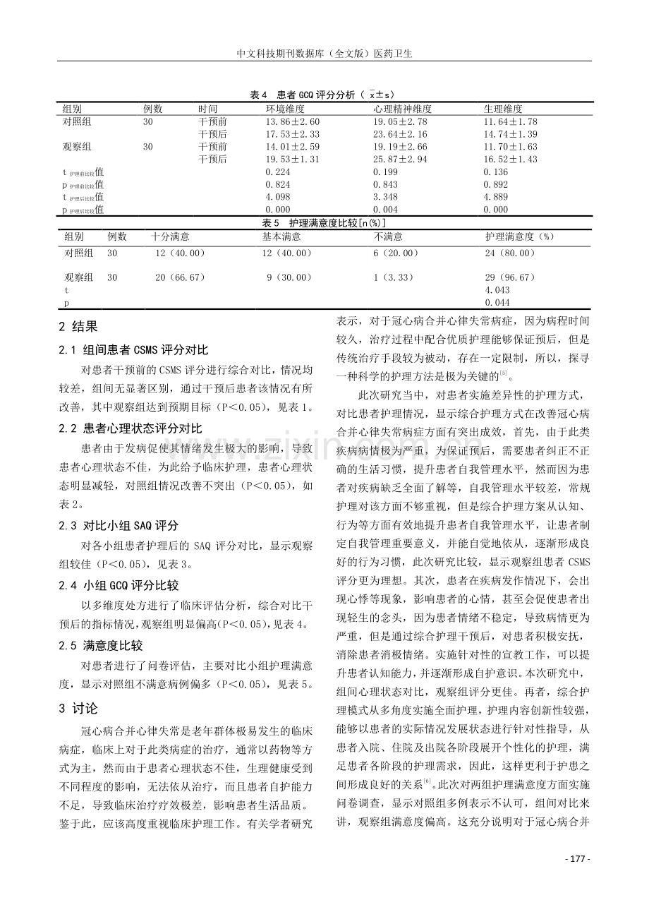 老年冠心病合并心律失常护理干预措施及应用的效果观察.pdf_第3页