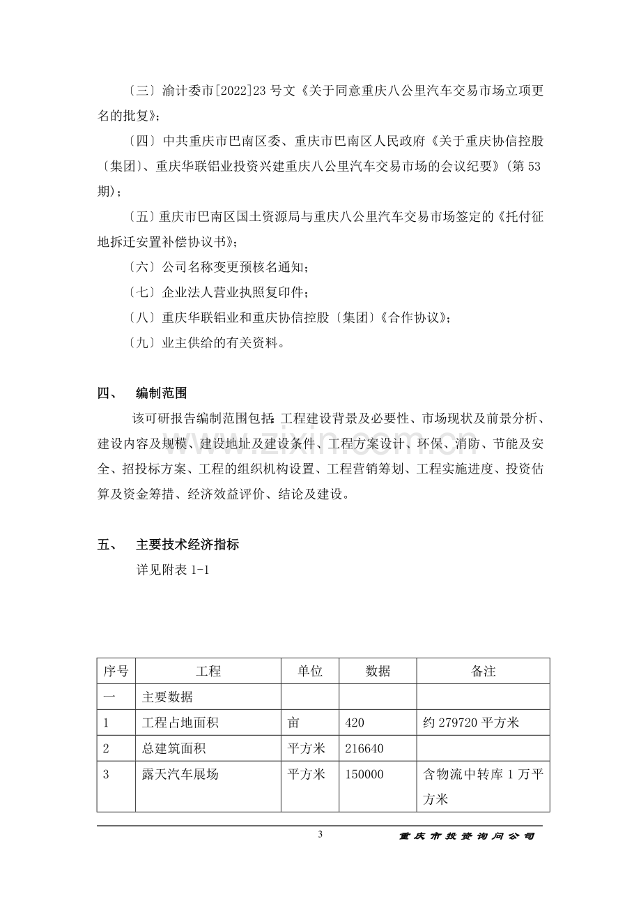 重庆西部国际汽车城项目可行性研究报告doc.doc_第3页