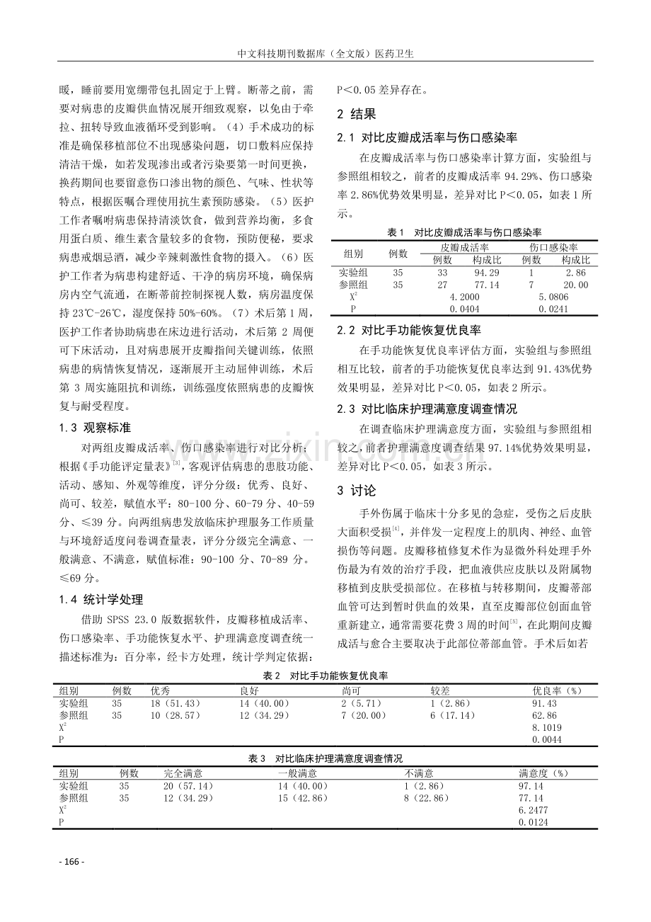 渐进式护理干预在手外伤患者皮瓣移植修复中的效果及对皮瓣成活率影响分析.pdf_第2页