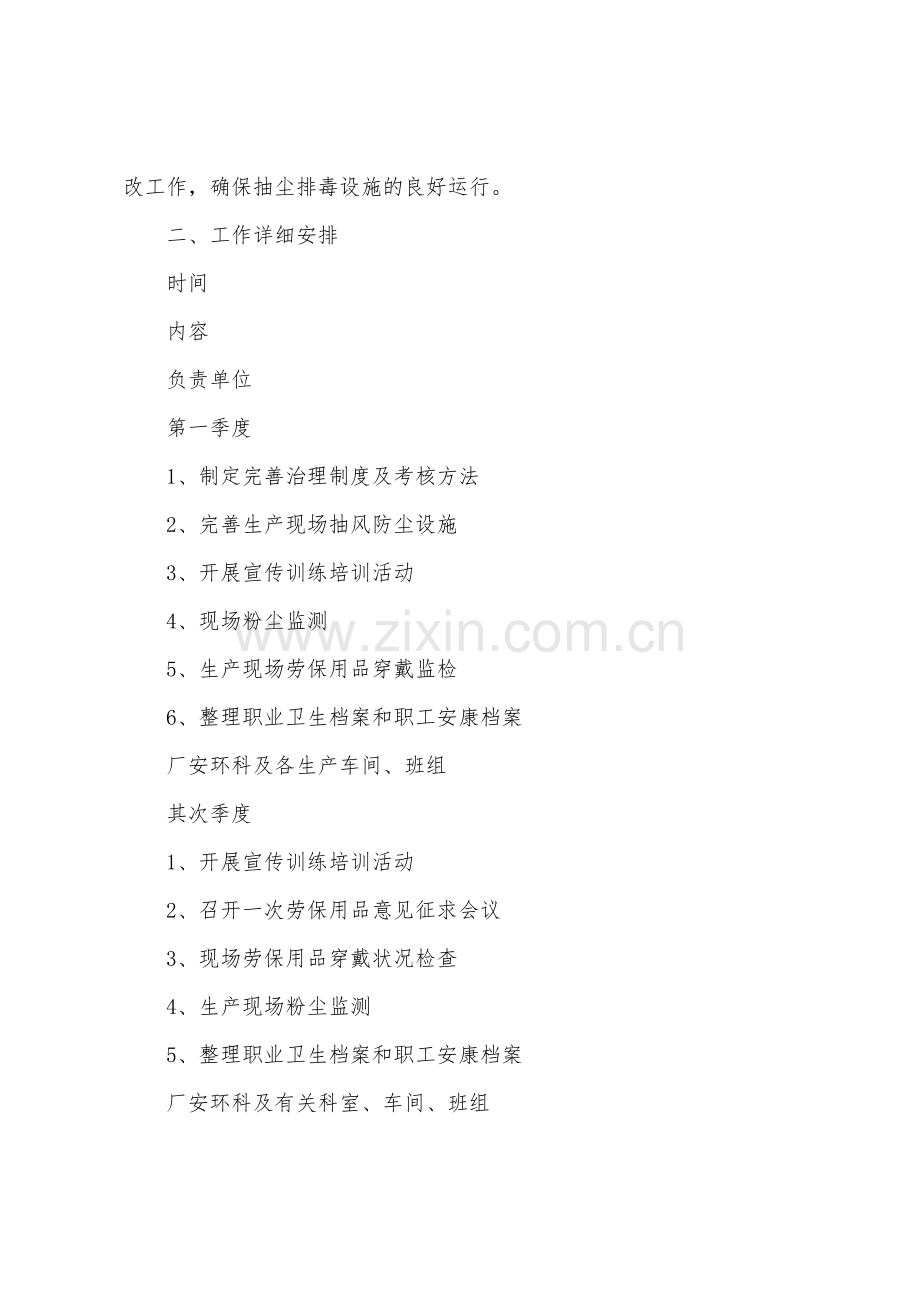 公司职业病防治工作计划.docx_第2页