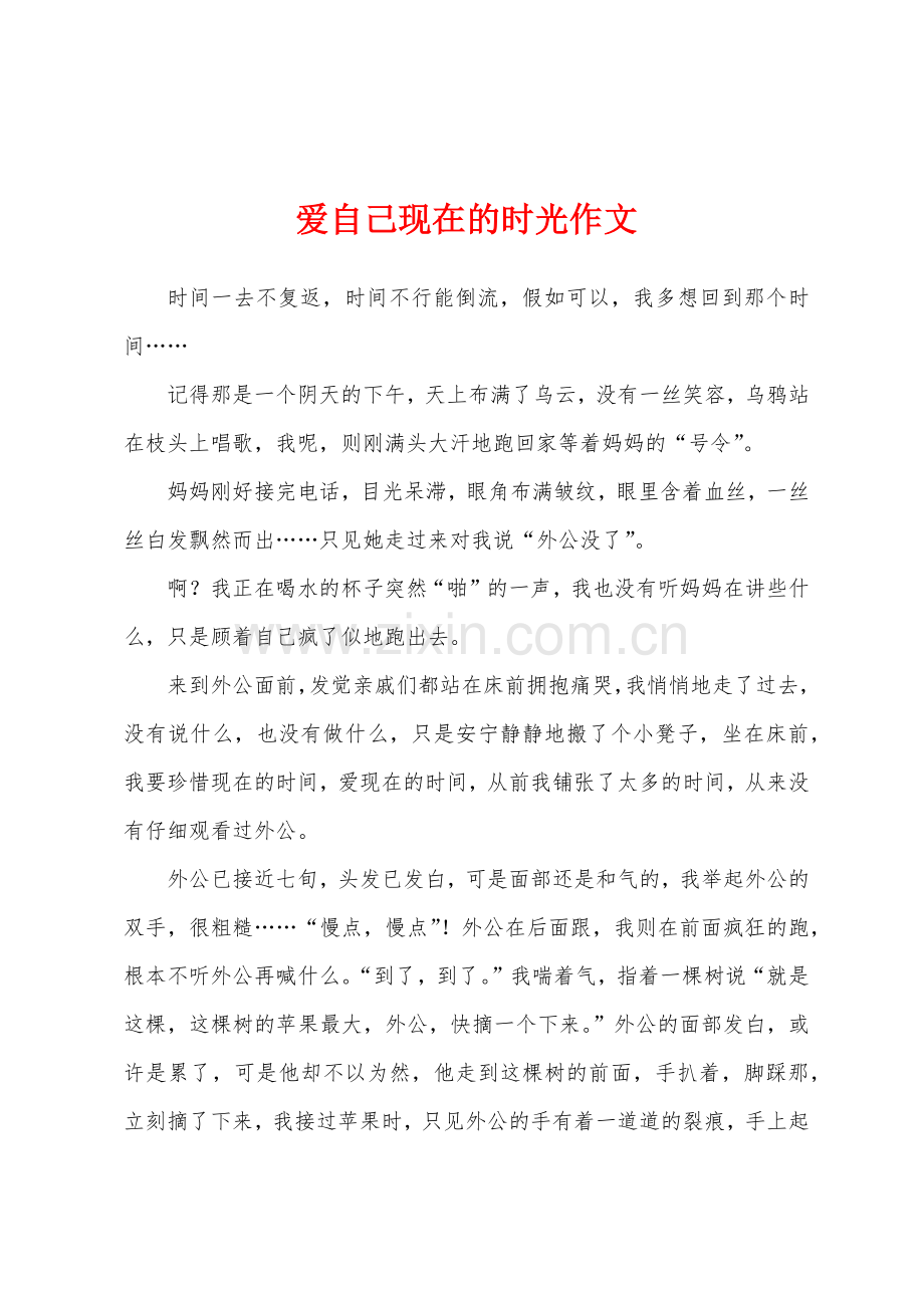 爱自己现在的时光作文.docx_第1页