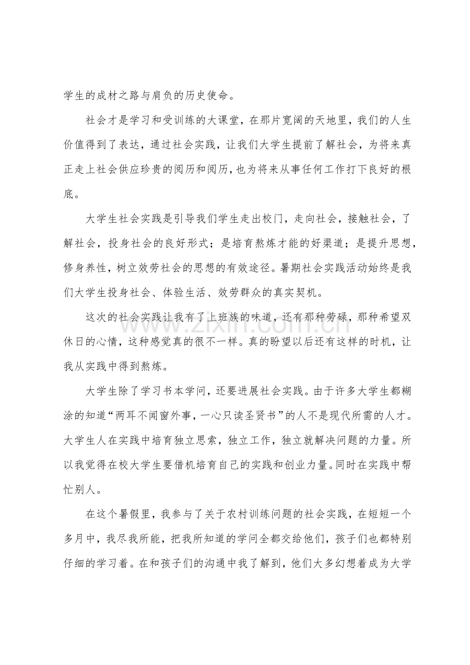 大学生暑假实践报告3000字关于当老师.docx_第2页